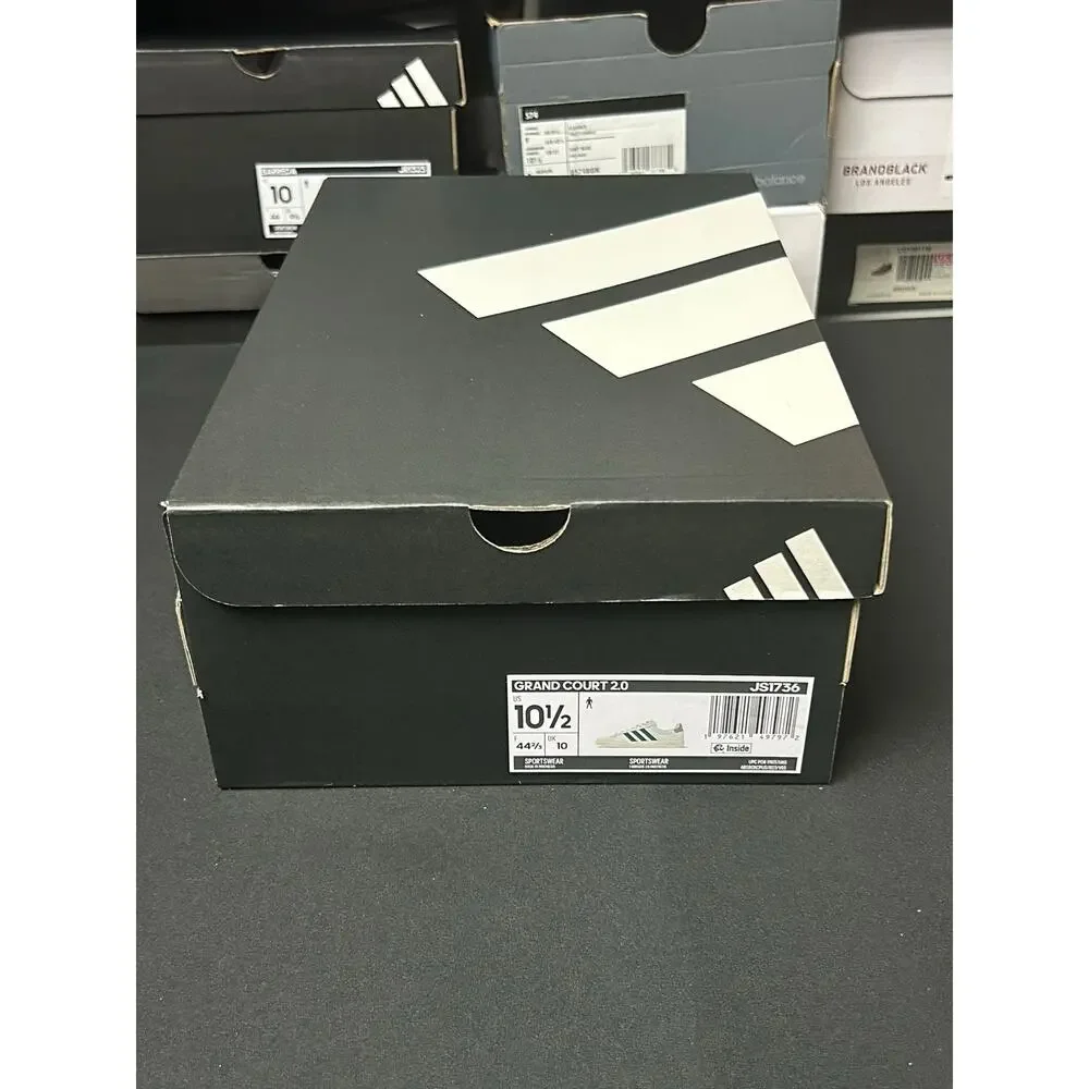 adidas Grand Court 2.0 Off White Green / $70 Retail! / Size 10.5 / Brand New!!